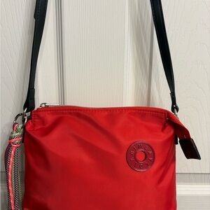 Bright Red Crossbody Bag with Black Strap by Bimba Y Lola